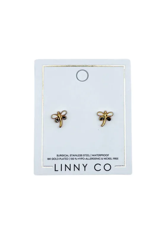 Bri Screwback Stud Earring - White/Black sold by Buddy Love