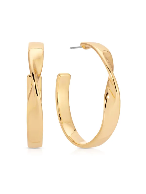 Heirloom Twist Medium Hoops sold by ettika