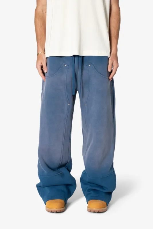 West Double Knee Sweatpants - Blue sold by MNML