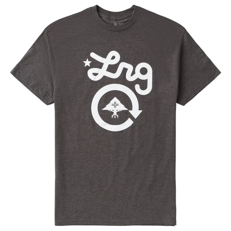4700 SCRIPT CIRCLE TEE - CHARCOAL HEATHER sold by Lrg