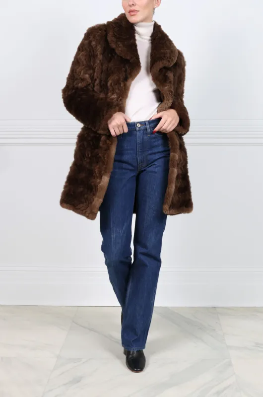 The Zig Zag Knitted Fur Coat sold by Pologeorgis