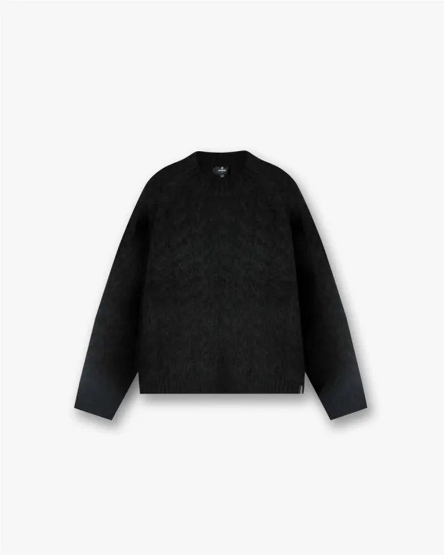 Cable Knit Sweater - Jet Black sold by Represent