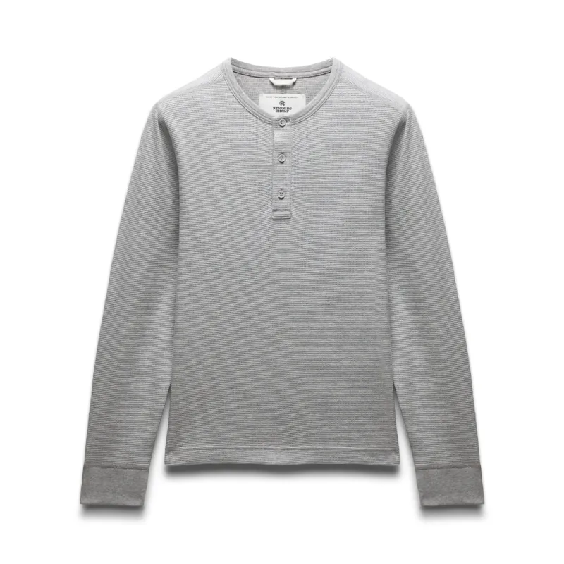 Lightweight Waffle Standard Henley sold by Reigning Champ