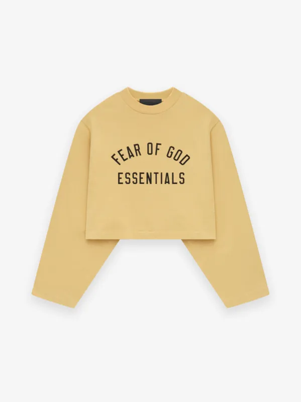 Womens Tri-Blend Cropped Longsleeve Shirt sold by Essentials