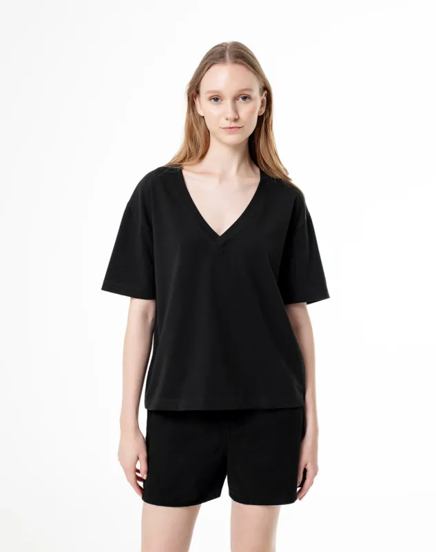 Camiseta oversize algodón negra sold by Gef