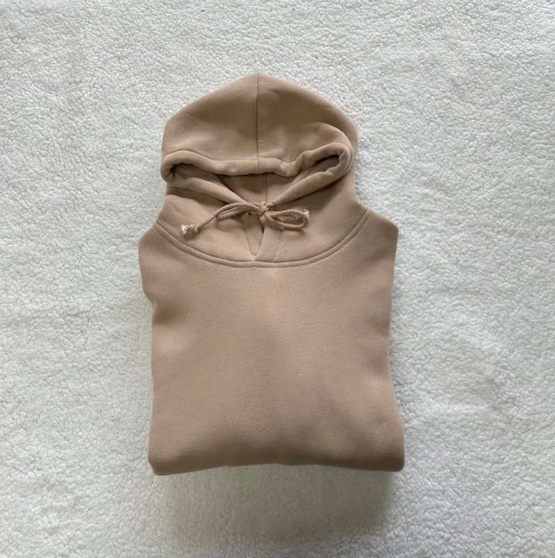 Cappuccino Basic Blank Hoodie sold by Sunkissed Coconut