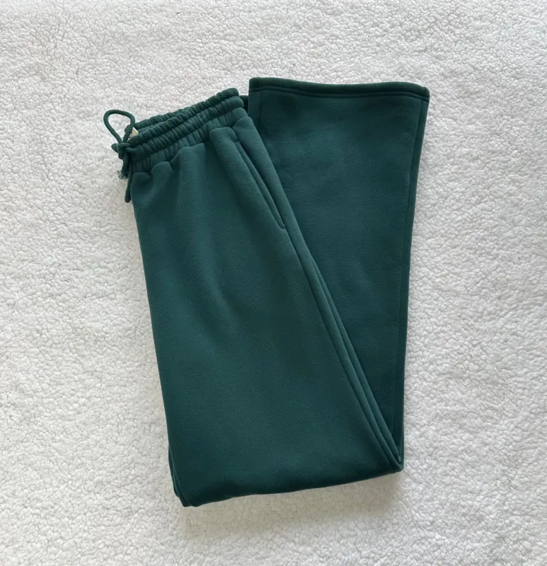 Winter Green Basic Blank Flare Sweatpants sold by Sunkissed Coconut