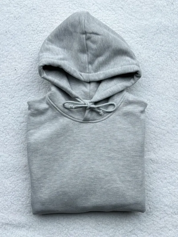 Afternoon Grey Basic Blank Hoodie sold by Sunkissed Coconut