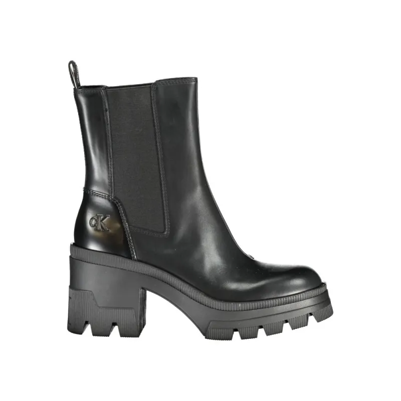 Elegant Heeled Boot with Chic Print Detail sold by Louxly