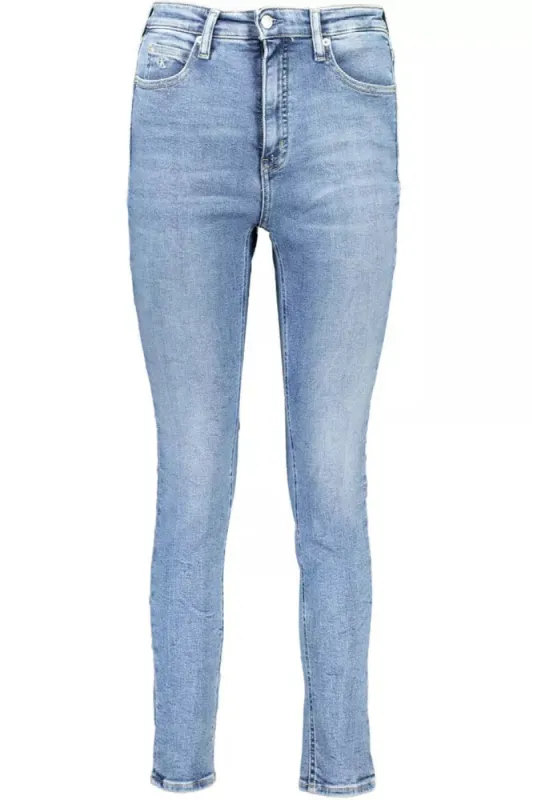 Light Blue Cotton Women Jeans sold by Louxly