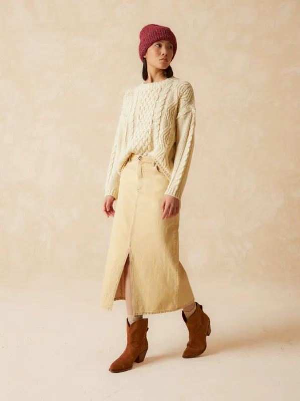 Cableknit Jumper Beige sold by Ivalo.com