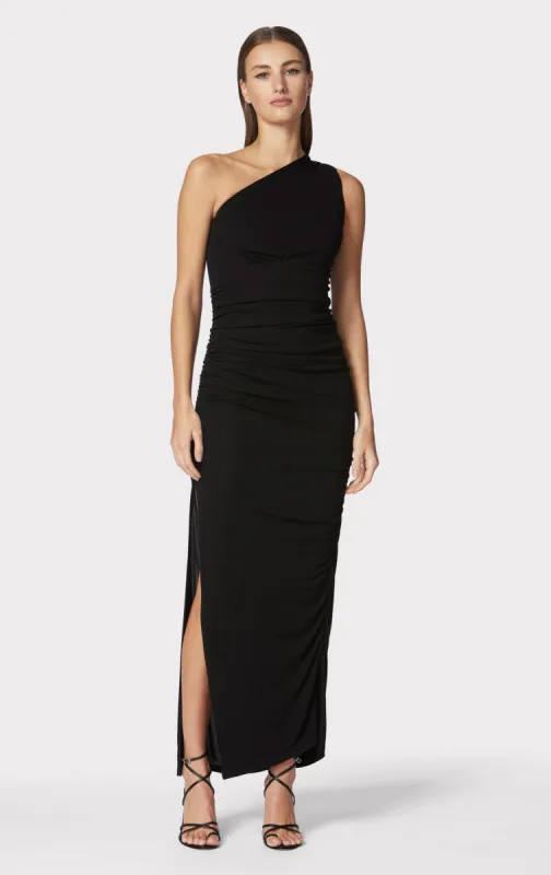 RUCHED JERSEY ONE SHOULDER MIDI DRESS sold by Herve Leger