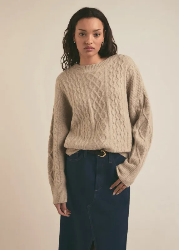 THE OVERSIZED CABLE SWEATER sold by Favorite Daughter