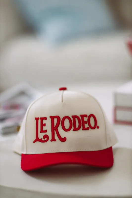 Le Rodeo Snapback Hap - Red and Cream sold by Hazel & Olive