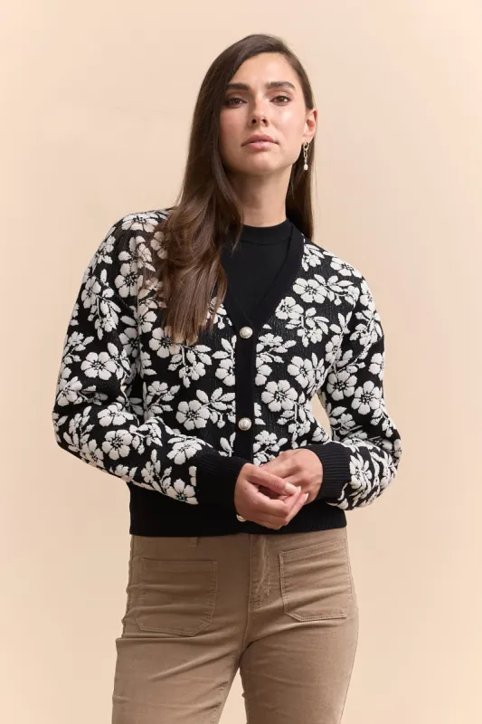 Cardigan with flowers design sold by Tristan Style