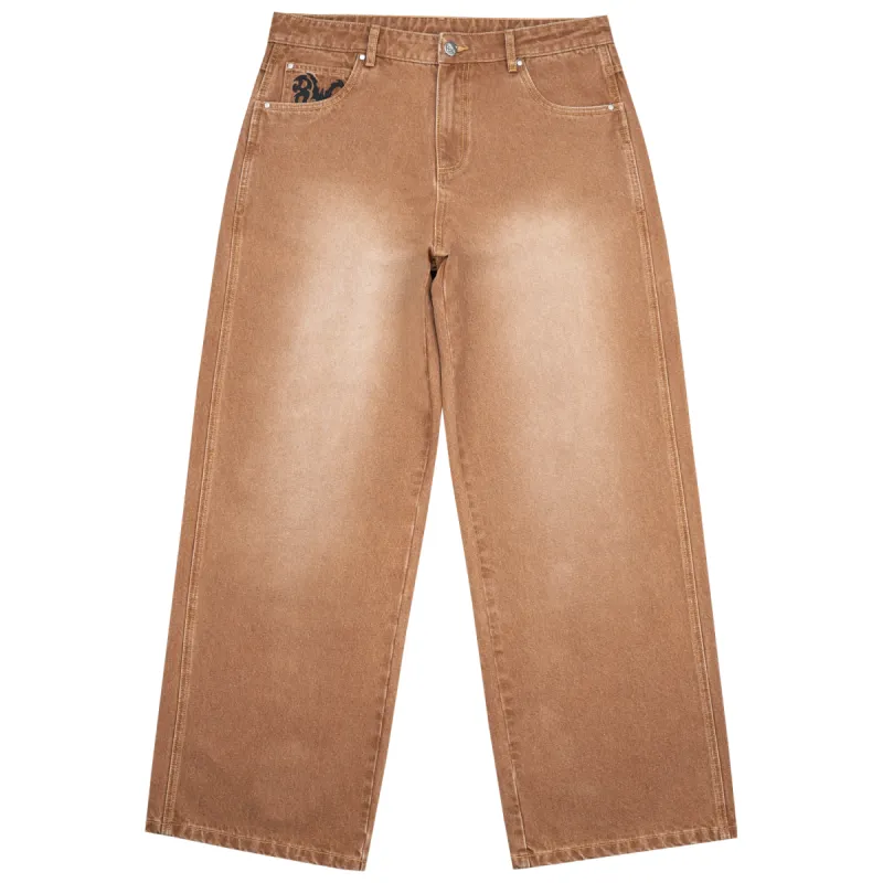 8W TRIBAL BAGGY JEANS BROWN *PRE ORDER* sold by 8thwndr