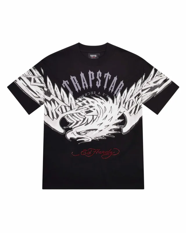 トップス trapstar x edhardy Trapstar x Ed Hardy Script Hoodie - Black/Red | Parallel
