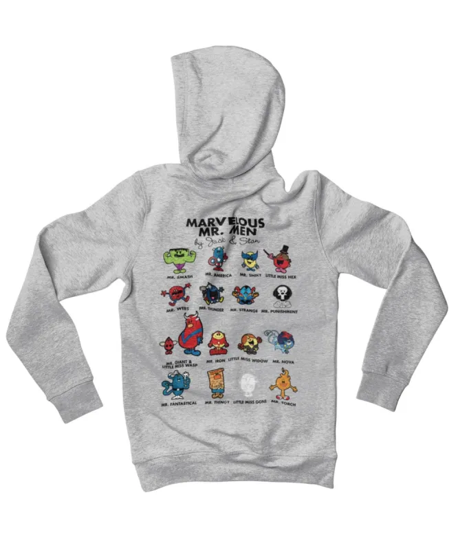 Top Notchy Marvelous Mr Men Back Printed Hoodie sold by 8Ball