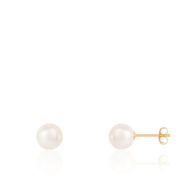 Stud Push back Earrings Pearl sold by Zulily