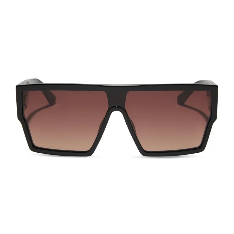 ELECTRA - BLACK + BROWN GRADIENT SUNGLASSES sold by Diff Eyewear