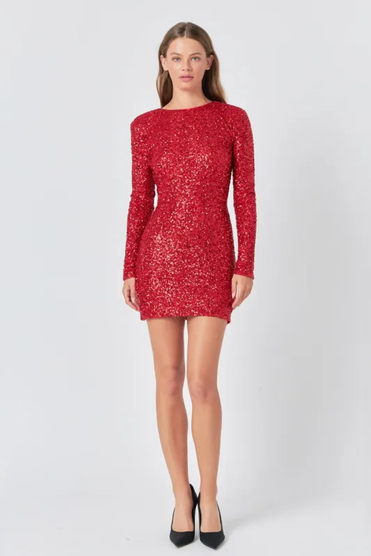 Sequins Cutout Mini Dress sold by Endless Rose