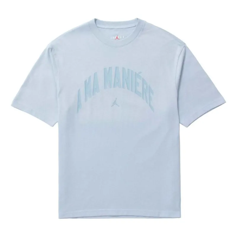 Air Jordan x A Ma Maniere T-Shirt Asia Sizing 'Light Armory Blue' HF0539-440 sold by KicksCrew