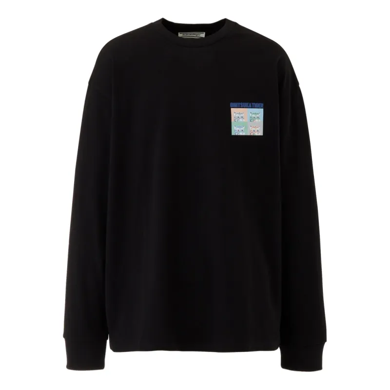 Onitsuka Tiger Graphic Long Sleeves T-Shirt 'Black Yellow' 2183B380-001 sold by KicksCrew