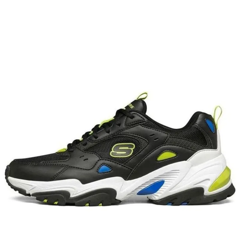 Skechers Stamina v2 Low-Top Running Shoes Black/Yellow/Blue 894003-BKGR sold by KicksCrew