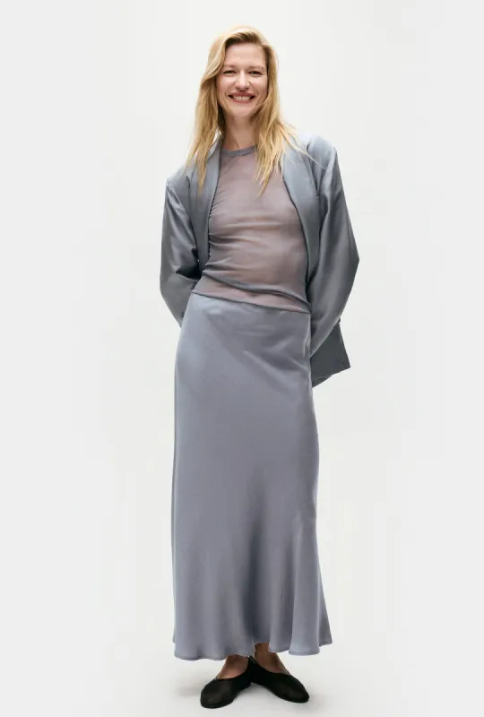 LONG BIAS CUT SKIRT STORM sold by Silk Laundry