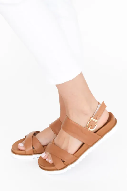 Austin Brandy Leather Sandal sold by Blue Bungalow