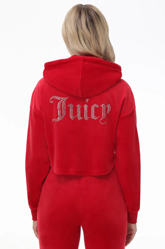 Big Bling High Low Cropped Hoodie sold by Juicy Couture