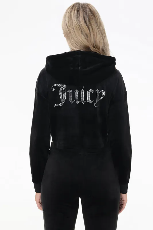 Big Bling High Low Cropped Hoodie sold by Juicy Couture