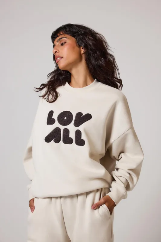Curve ALL SZN Organic Oversized Sweatshirt Style 1 - Ecru sold by LOVALL