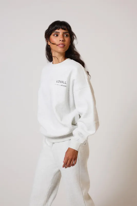 ALL SZN Organic Oversized Sweatshirt Style 3 - Light Grey Marl sold by LOVALL