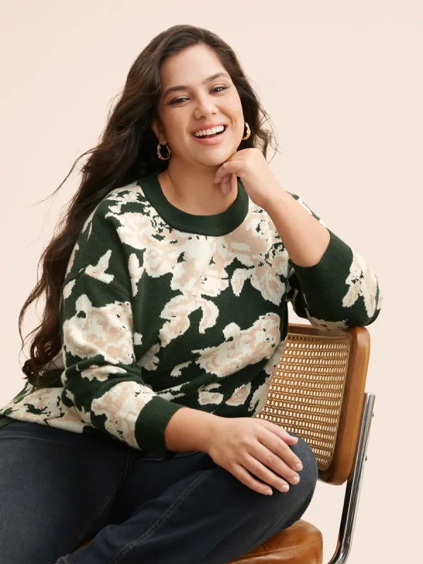 Supersoft Essentials Silhouette Floral Print Pullover sold by Bloomchic