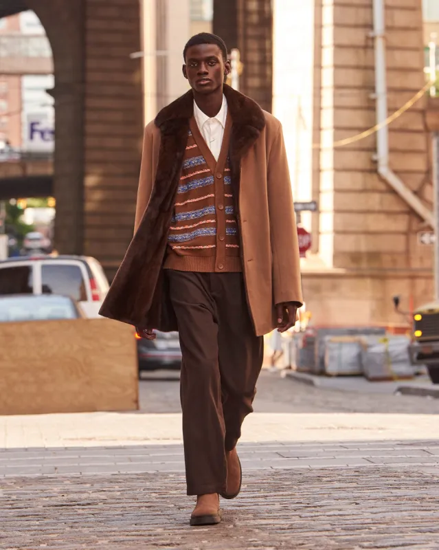 Men's Mink Lined Cashmere Coat sold by Pologeorgis