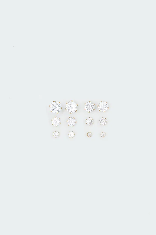 Sparkle Stud Earrings Pack sold by Edikted