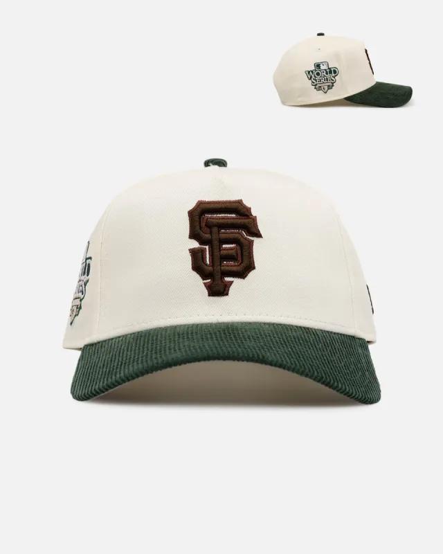 New Era San Francisco Giants 'Chrome White Green' Corduroy Visor 9FORTY A-Frame Snapback Chrome sold by Culture Kings