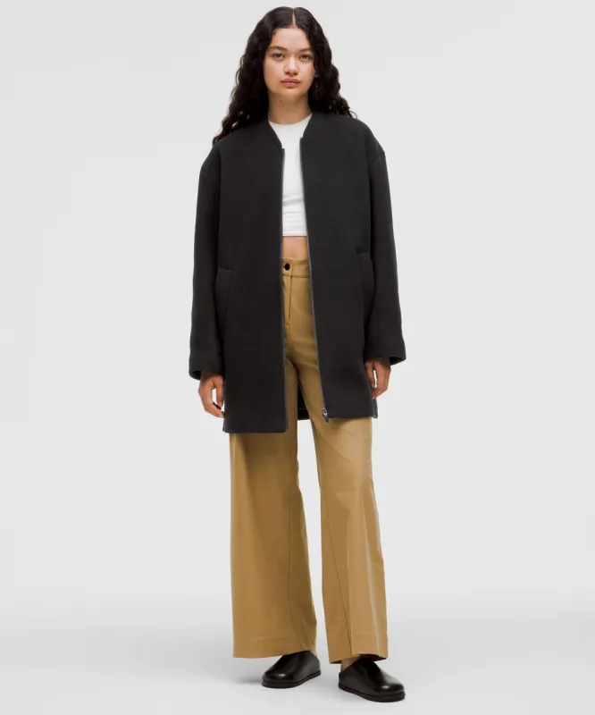 Relaxed-Fit Zip-Front Wool Coat sold by Lululemon