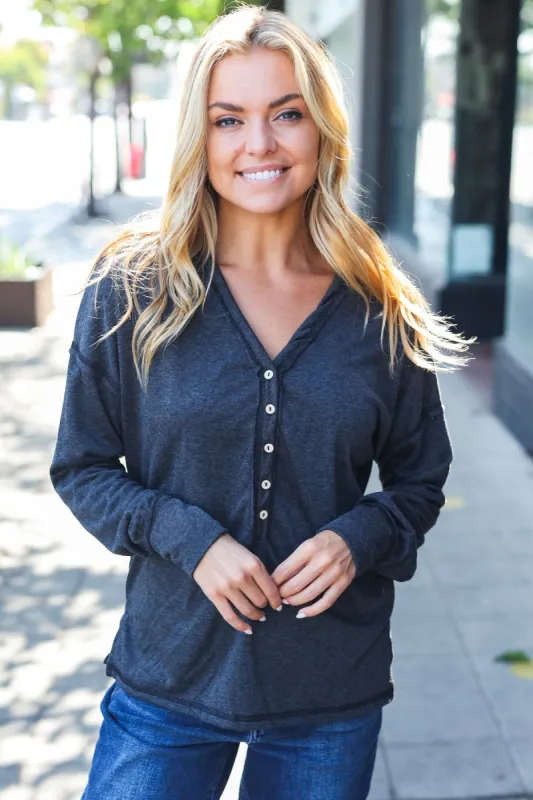 Charcoal Henley Top (Small left) sold by Roxie’s Picks
