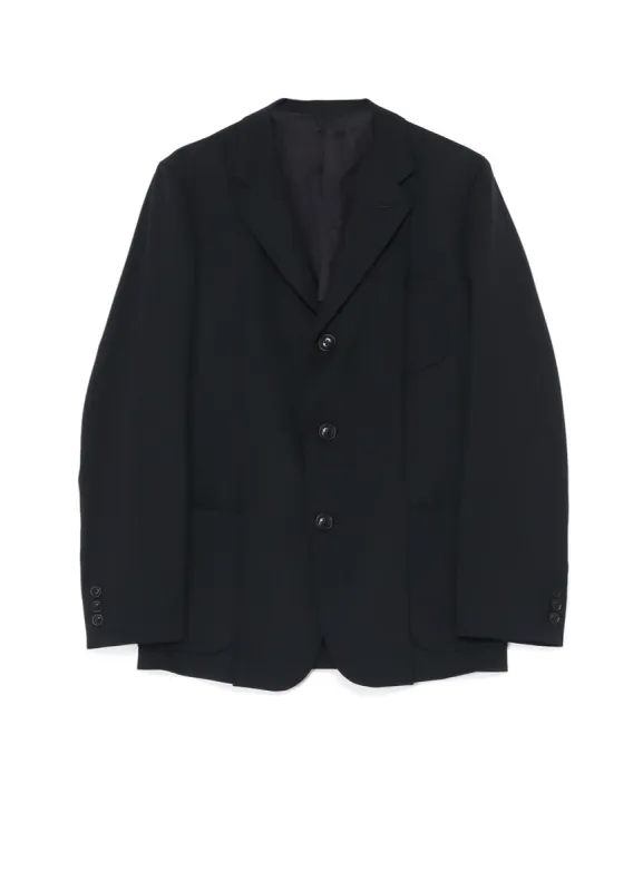 [Y's-Black Name]WOOL GABARDINE REVERSED LINING JACKET sold by Yohji Yamamoto