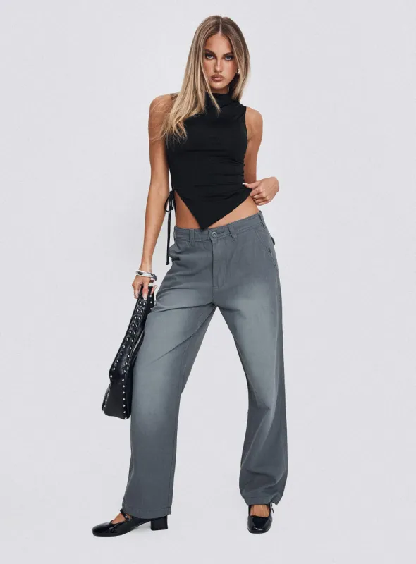 Workwear Pant Petrol sold by Princess Polly
