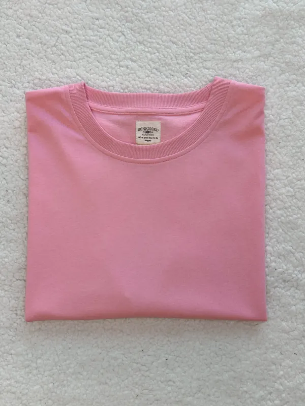 Lush Pink Basic Blank Tee sold by Sunkissed Coconut