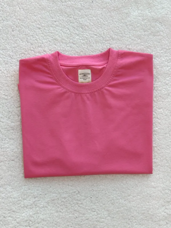 Malibu Pink Basic Blank Tee sold by Sunkissed Coconut