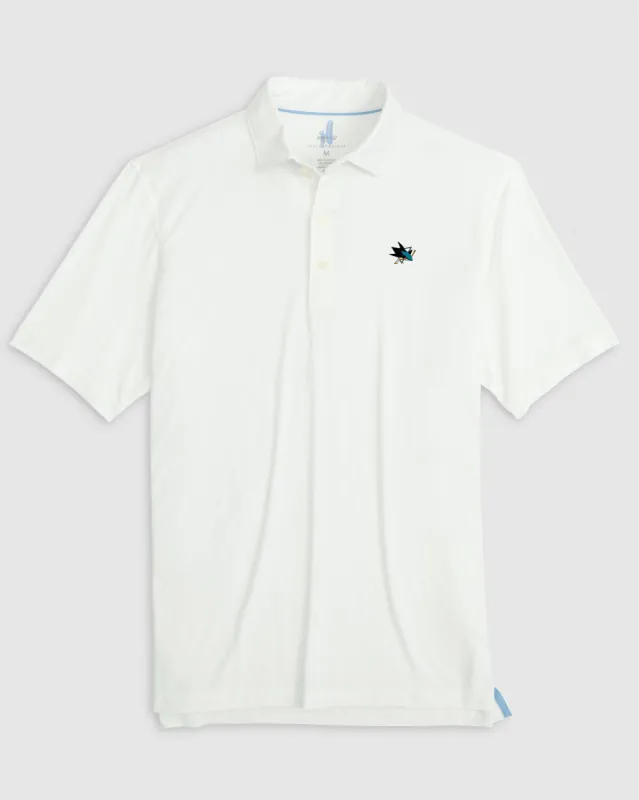 San Jose Sharks Huronn Featherweight Performance Polo sold by Johnnie-O
