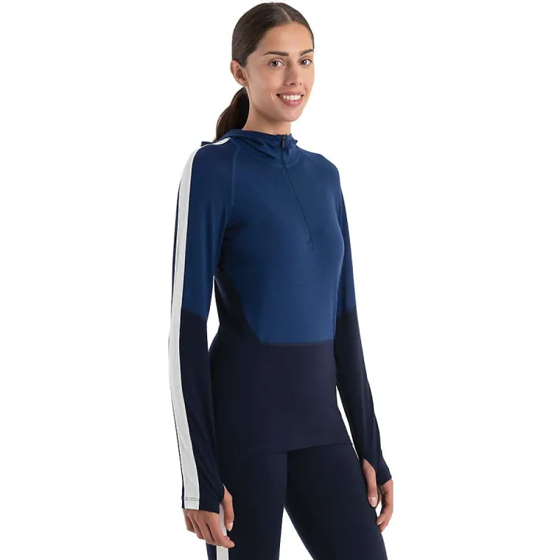 Icebreaker Women's Merino 200 Sonebula Half Zip Hood LS Top sold by Out&Back Outdoor