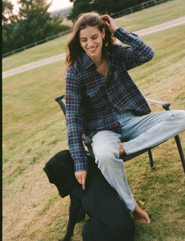 The Classic: Fine Brushed, Blue and Red Plaid sold by With Nothing Underneath