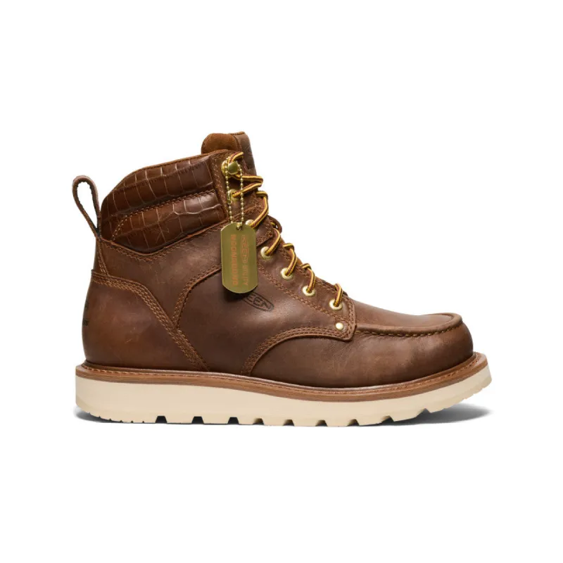 Men's Cincinnati 6" Boot (Soft Toe) x Noon Goons   |  Leather Brown/Off White sold by Keen