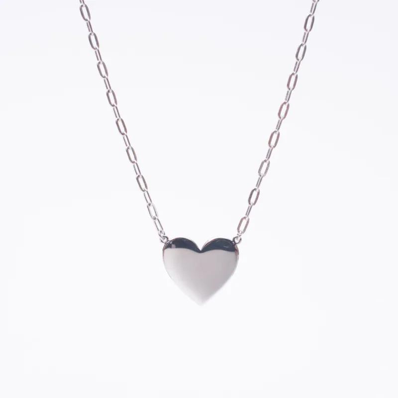 Cutout Flat Heart Necklace sold by Silver Lotus