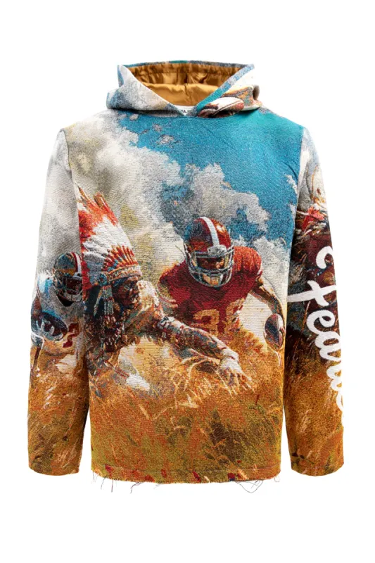 Men's Premium Football Tapestry Jacquard Long Sleeve Hoodie sold by G-Style USA